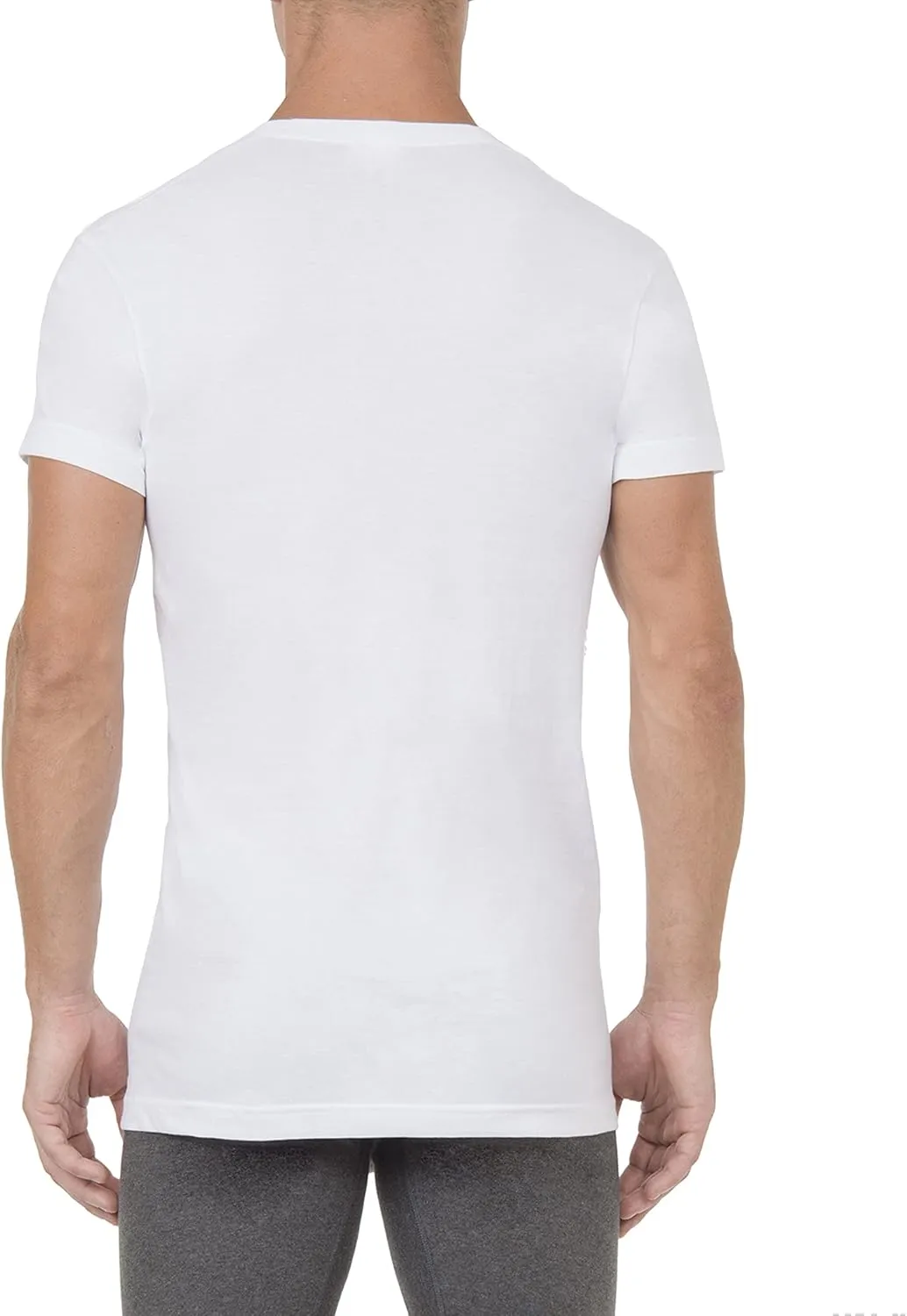 2(X)IST Mens Essential Cotton Slim Fit Deep V-Neck T-Shirt 3-Pack