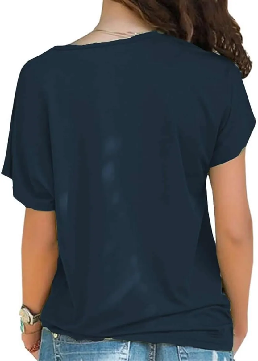 50th Happy Birthday Sunshine Print Gifts Cross Shoulder Straps Women's T-Shirt Tops