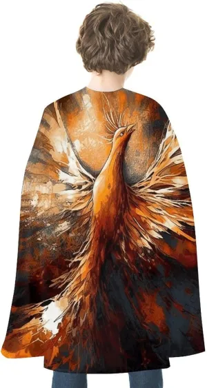 Abstract Phoenix Halloween Cloak Unisex Halloween Cape Vampire Witch Cape for Halloween Cosplay Costume Robe