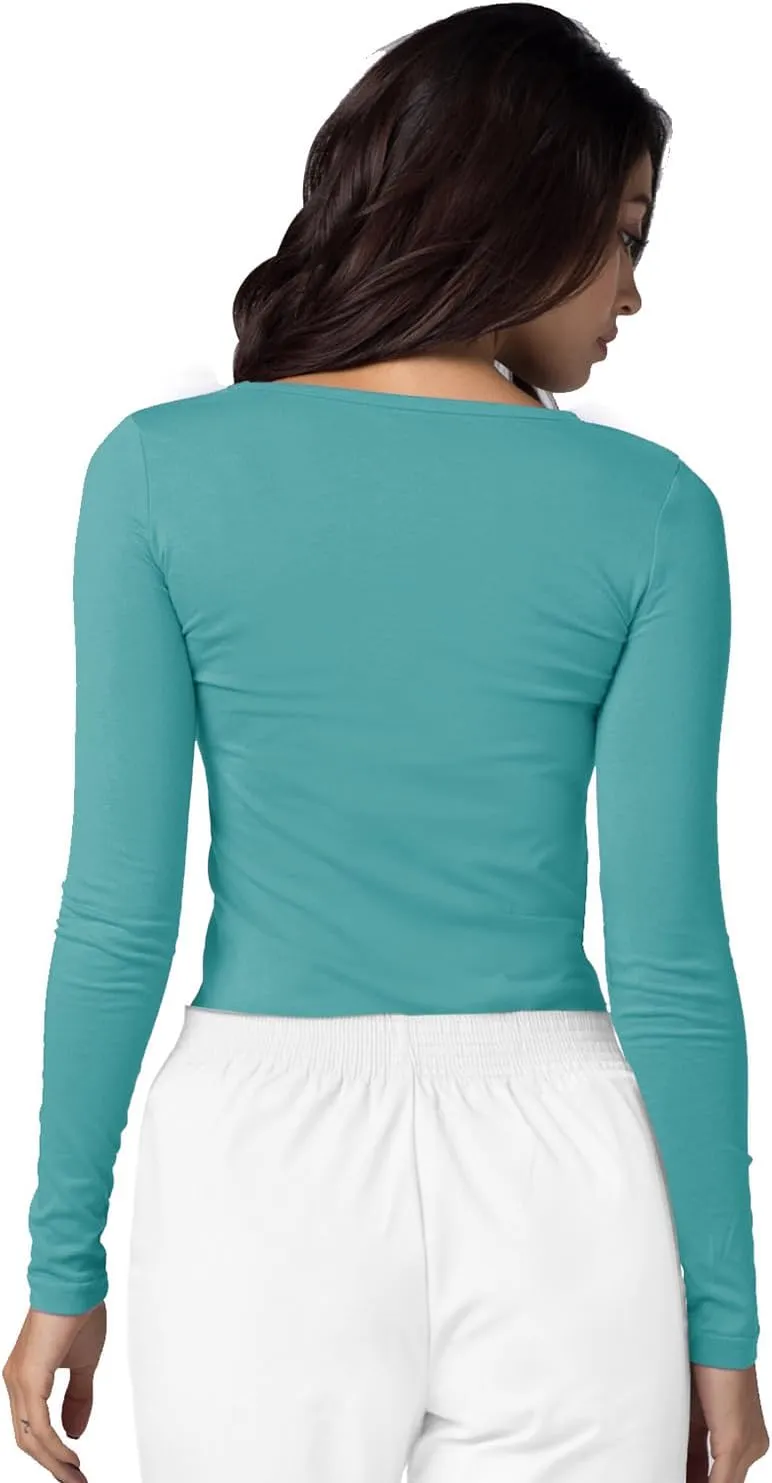 Adar Underscrubs for Women 3 Pack - Long Sleeve Underscrub Comfort Tee