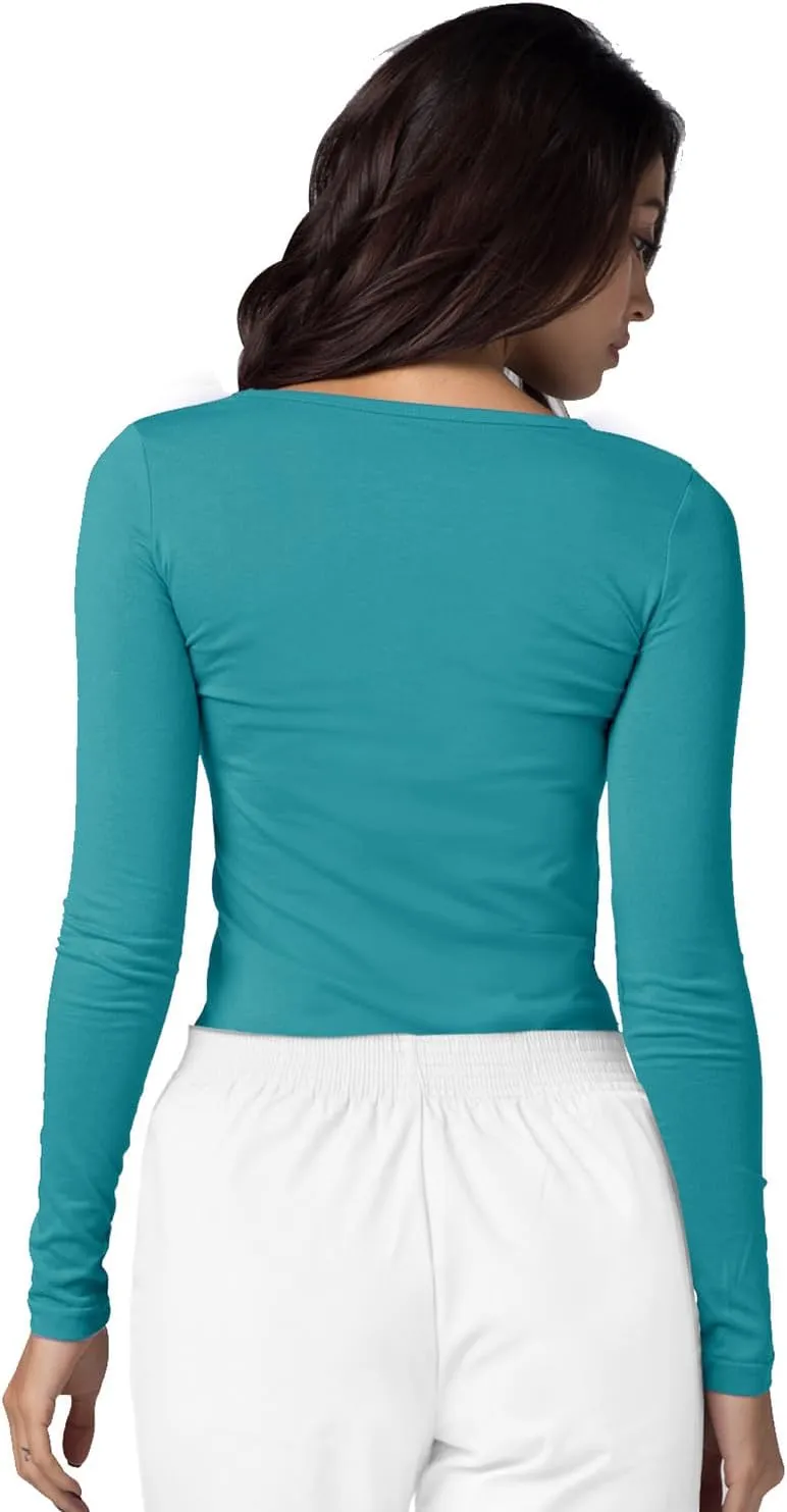 Adar Underscrubs for Women 3 Pack - Long Sleeve Underscrub Comfort Tee