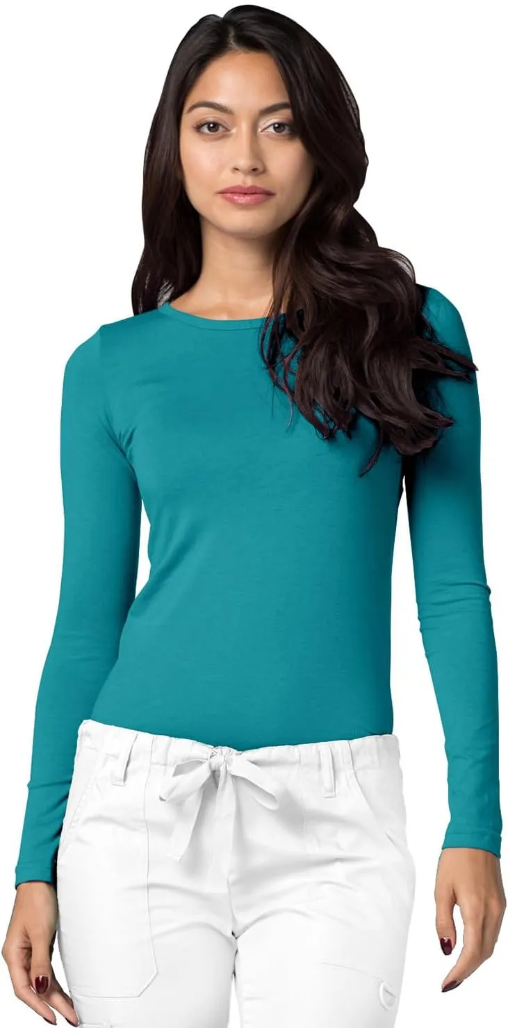 Adar Underscrubs for Women 3 Pack - Long Sleeve Underscrub Comfort Tee