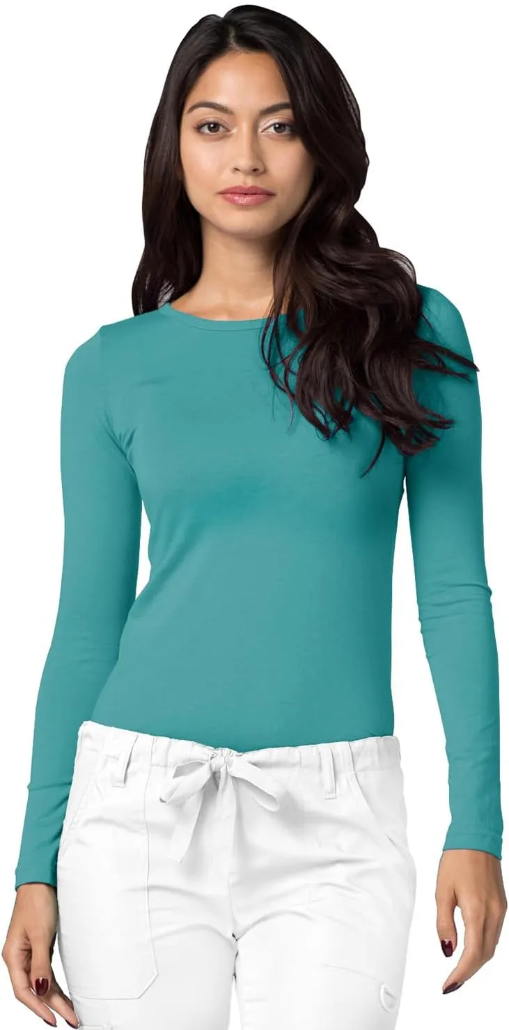 Adar Underscrubs for Women 3 Pack - Long Sleeve Underscrub Comfort Tee