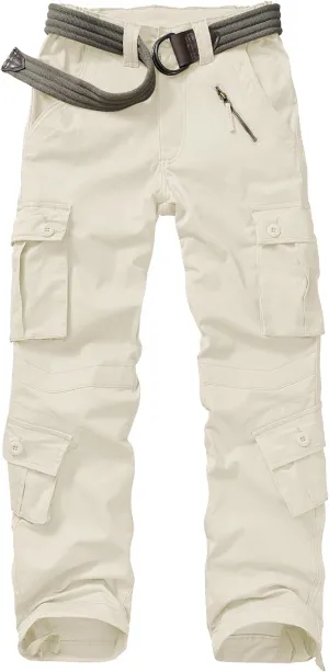 Alfiudad Womens Cargo Pants with Pockets, Women's Casual Military Army Hiking Combat Tactical Work Pants Trousers