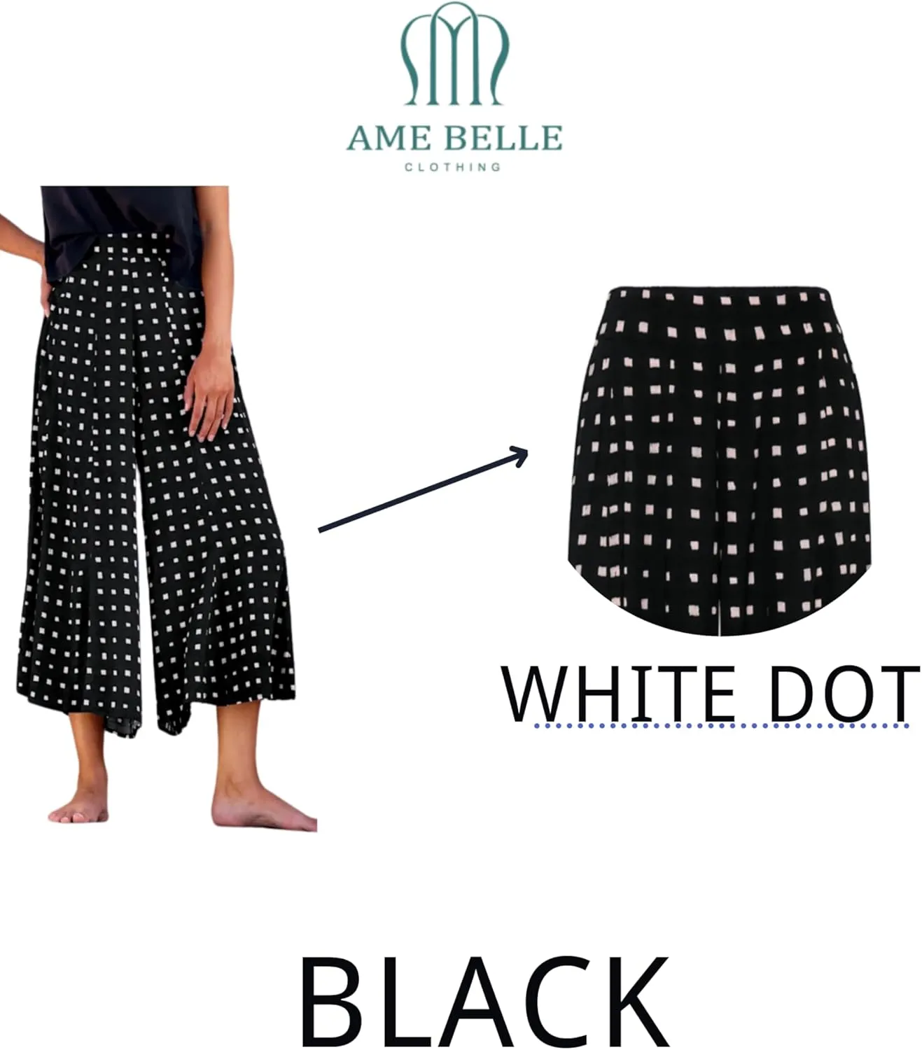AMEBELLE Women Casual Wide Leg Palazzo Pants Women Elastic Flowy Pants High Waisted Trousers Pants