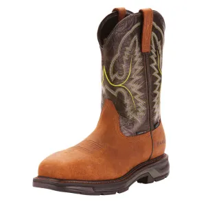 Ariat Men's 11" Workhog XT Waterproof Composite Toe Work Boot - Tumbled Bark/Dark Forest 10024966