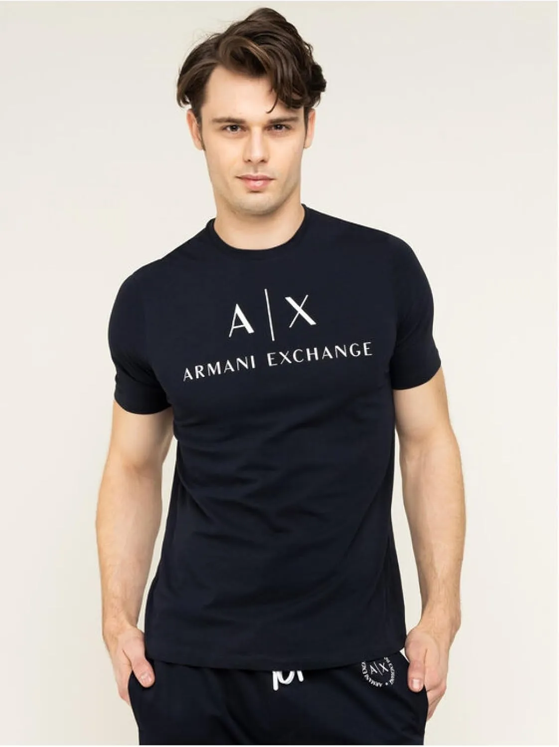 AX Armani Exchange Men's Crew Neck Logo Tee