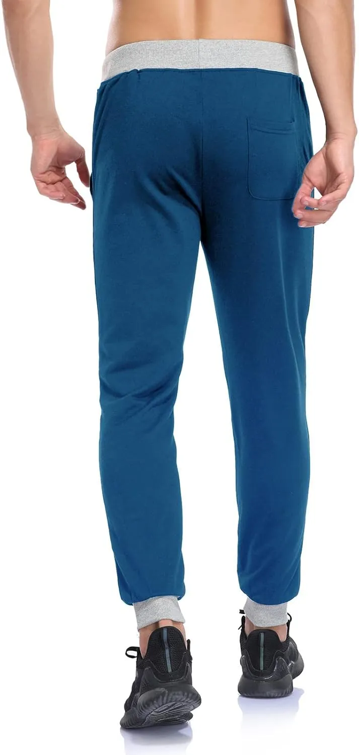 Aymnlox Mens Fall Casual Pants Drawstring Elastic Waist Tapered Chino Trousers Slim Fit Fashion Streewear Joggers with Pocket