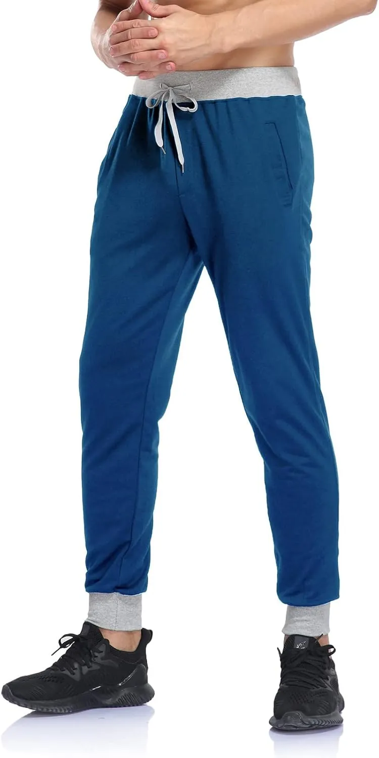 Aymnlox Mens Fall Casual Pants Drawstring Elastic Waist Tapered Chino Trousers Slim Fit Fashion Streewear Joggers with Pocket