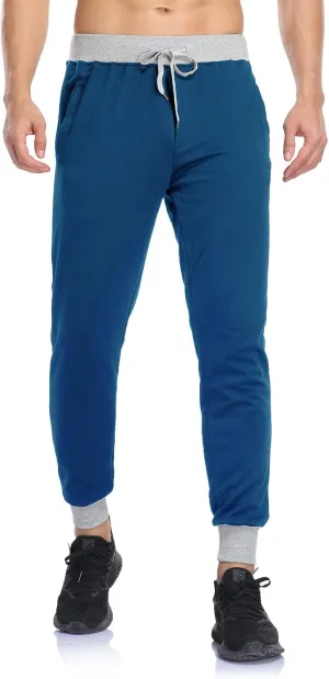 Aymnlox Mens Fall Casual Pants Drawstring Elastic Waist Tapered Chino Trousers Slim Fit Fashion Streewear Joggers with Pocket