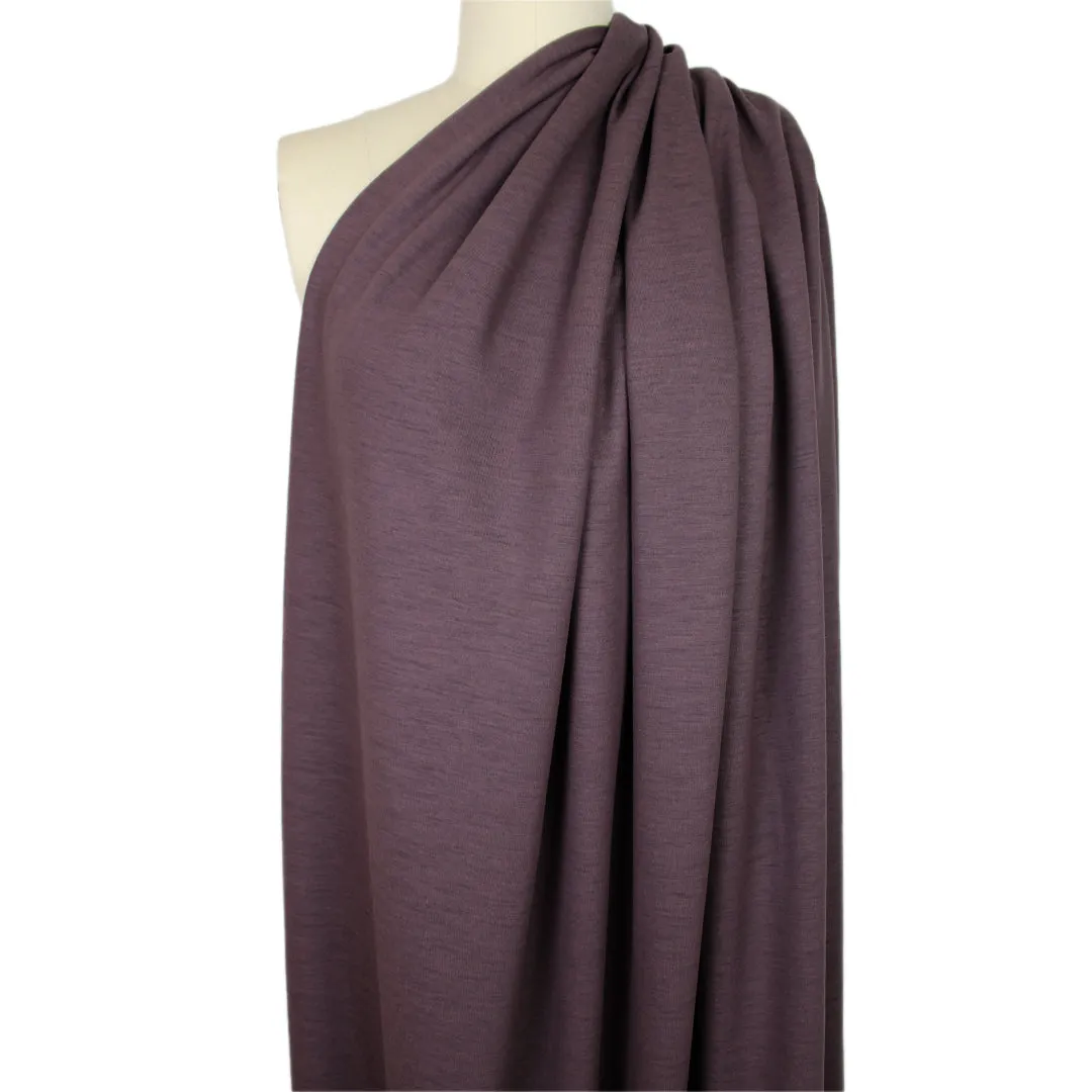 Ba1enciaga drapey wool/viscose blend doubleknit - dusky plum