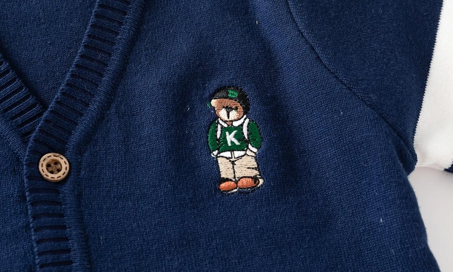 Baby Boys Girls Button Up Cardigan Sweater Dinosaur Full-Zip Long Sleeve V Neck Cartoon Embroidery Coat