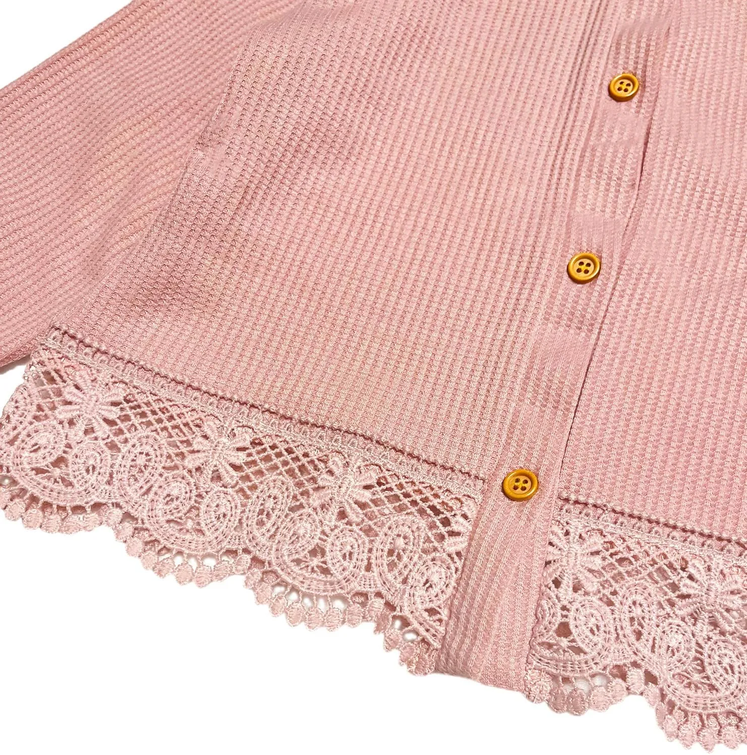 Baby Toddler Girls Cardigan Sweater Infant Bolero Shrug Kids Long Sleeve Button Closure Lace Dress Up Jacket Tops