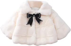 Baby Winter Clothes Kids Furry Cape Cloak Jacket Fleece Cloak Coat Toddler Baby Girl Coats Winter Warm Shawl Poncho