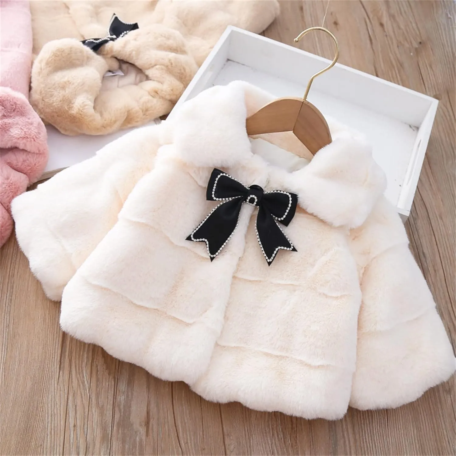 Baby Winter Clothes Kids Furry Cape Cloak Jacket Fleece Cloak Coat Toddler Baby Girl Coats Winter Warm Shawl Poncho