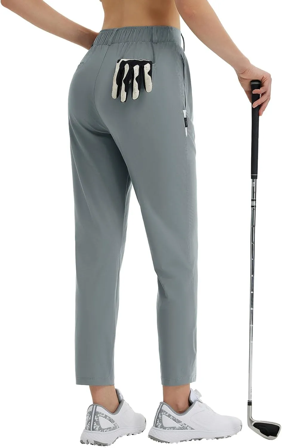 baleaf Women's Golf Pants with Belt Loops Zipper Pockets Stretch Travel Work Bussiness Dressy Casual Slacks UPF 50 