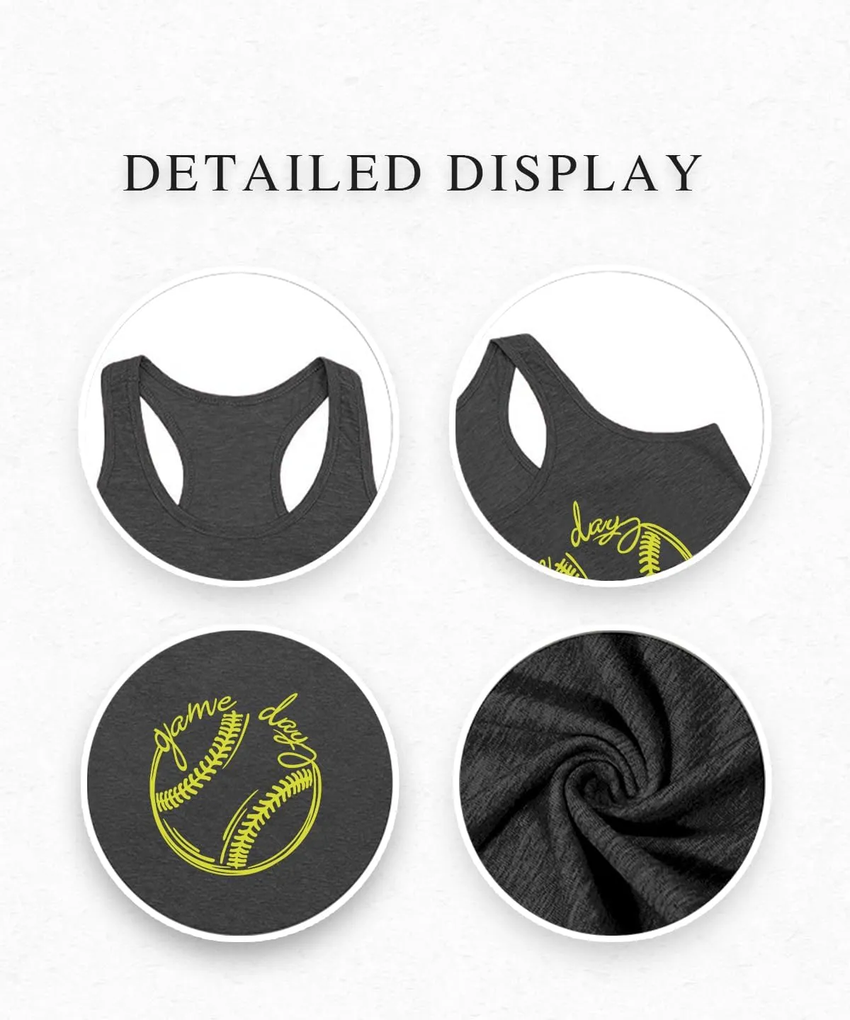Baseball Mom Shirts Tee Baseball Tank Tops for Women Softball Mom Tank Top Casual Sleeveless Vest