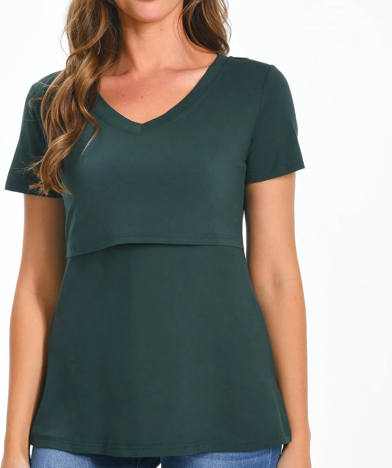Bearsland Womens 3 Packs V Neck Nursing Tops Maternity Breastfeeding Tee Shirts