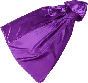 Beaupretty Women Satin Hooded Witch Cape Comfortable Cosplay Costume for Halloween Parties Stage Performance Enchanting Cloak Prop Durable Versatile Design