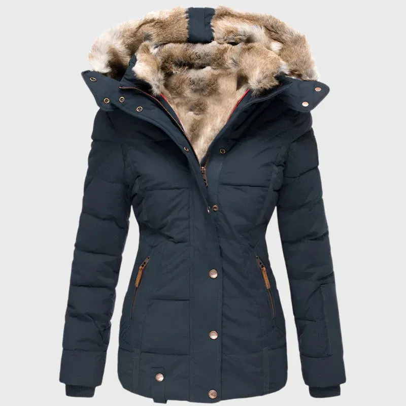 Belen - Warm Winter Coat with Fur Lining