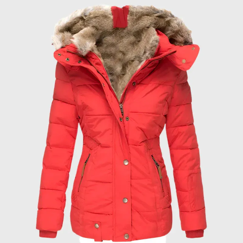 Belen - Warm Winter Coat with Fur Lining