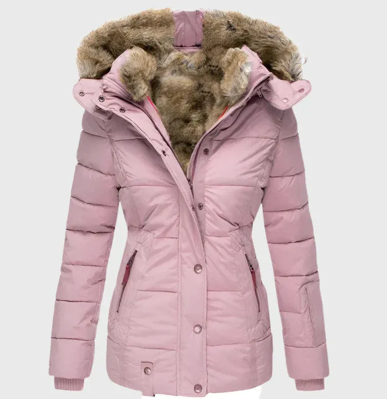 Belen - Warm Winter Coat with Fur Lining