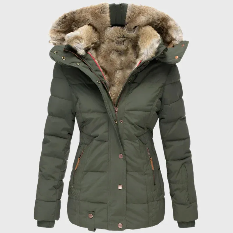 Belen - Warm Winter Coat with Fur Lining