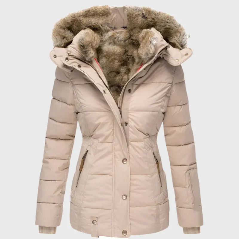 Belen - Warm Winter Coat with Fur Lining
