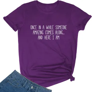 BLACKMYTH Women's Graphic Funny T Shirt Cute Tops Teen Girl Tee
