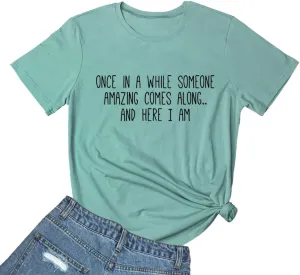 BLACKMYTH Women's Graphic Funny T Shirt Cute Tops Teen Girl Tee