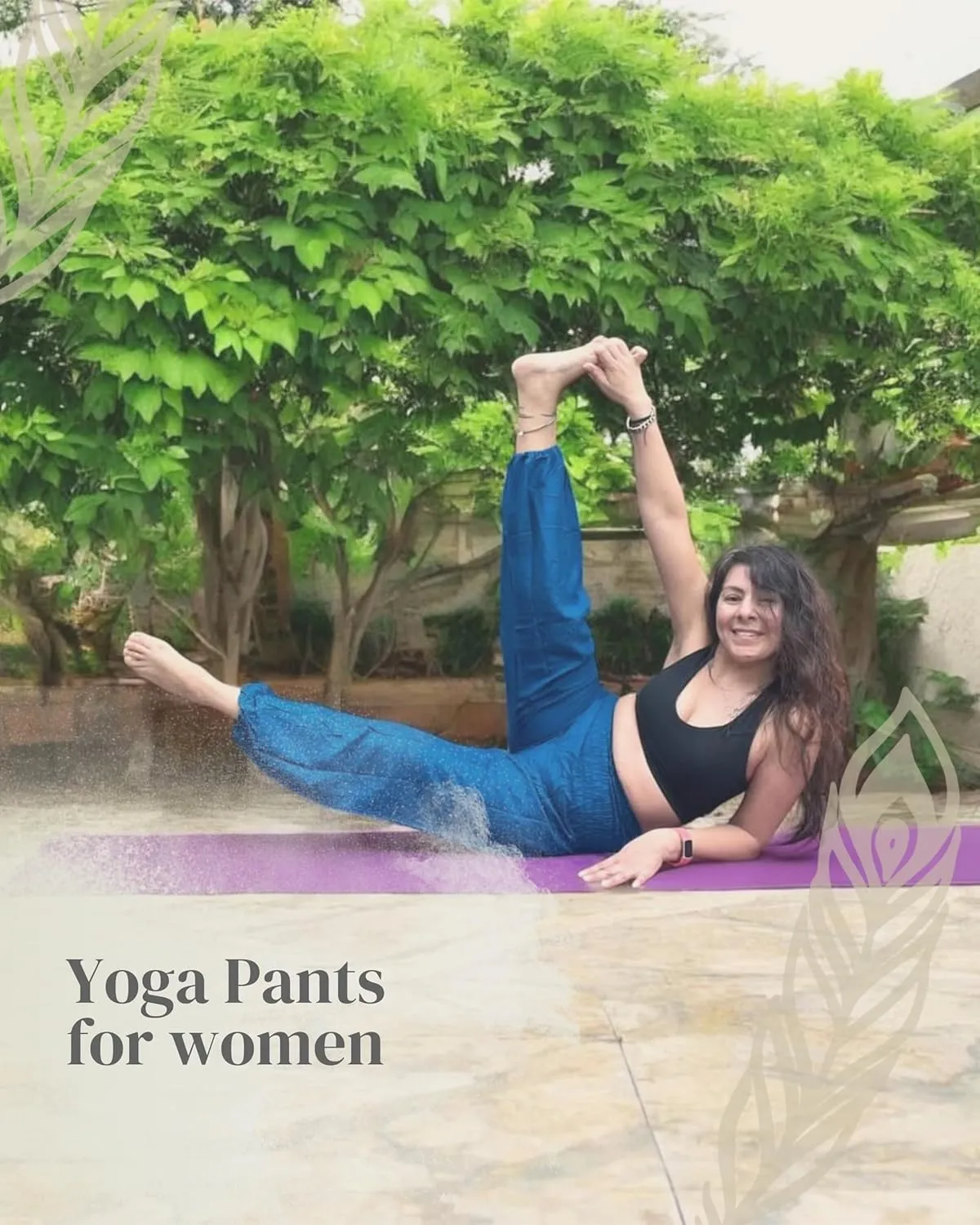 Boho Pants | Harem Pants Women with Pockets | Soft & Breathable Flowy Pajamas | Soft Yoga Pants| Hippie Clothes for Women