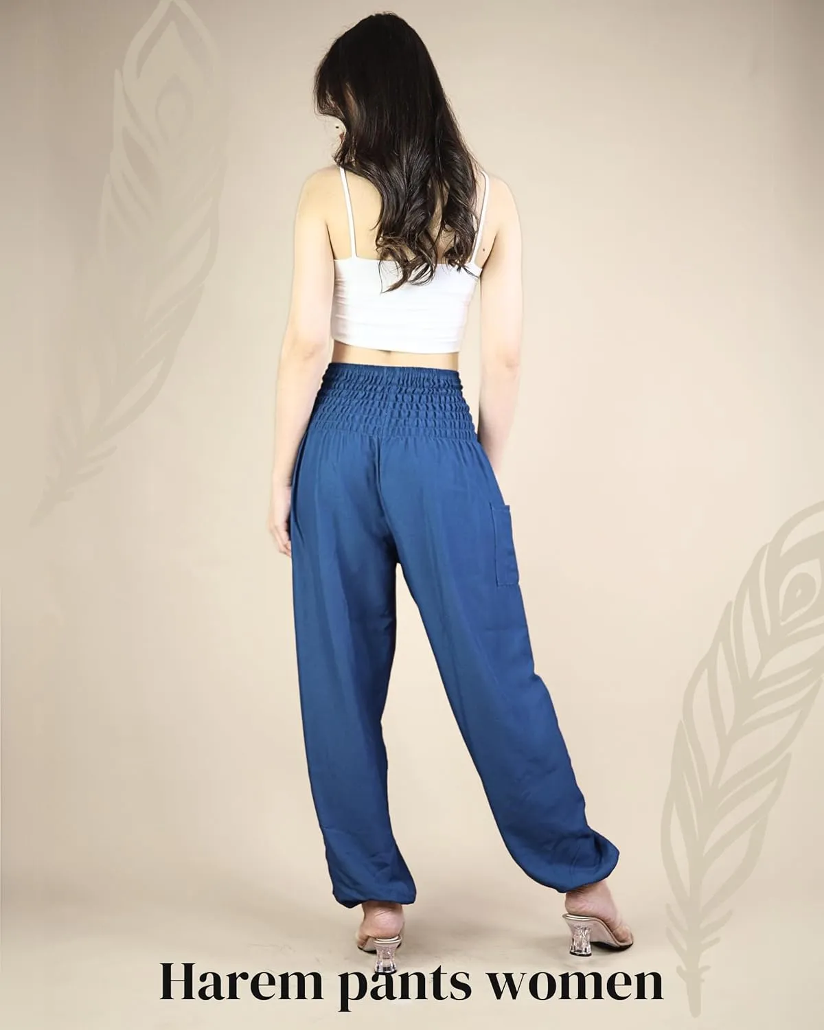 Boho Pants | Harem Pants Women with Pockets | Soft & Breathable Flowy Pajamas | Soft Yoga Pants| Hippie Clothes for Women