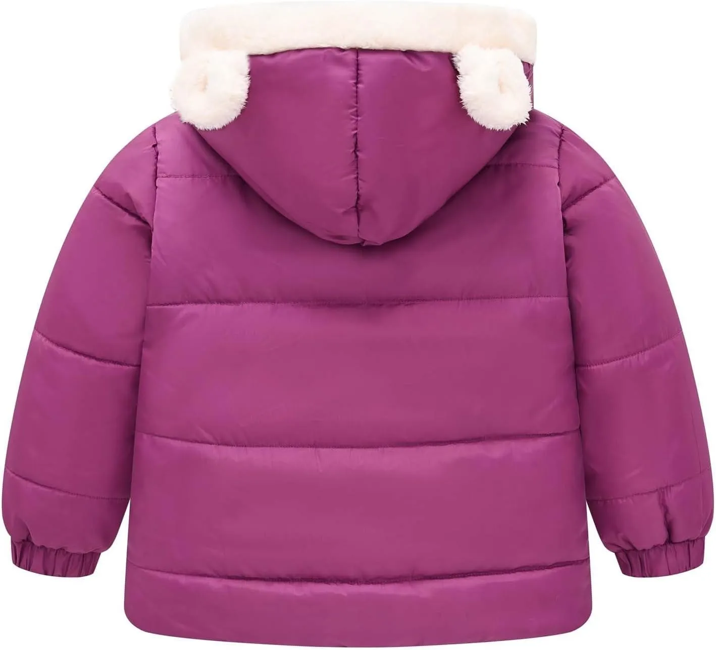 Boys And Girls Middle Children Solid Color Ears Cute Pocket Short Cotton Padded Children's Winter Coats for Tween Girls