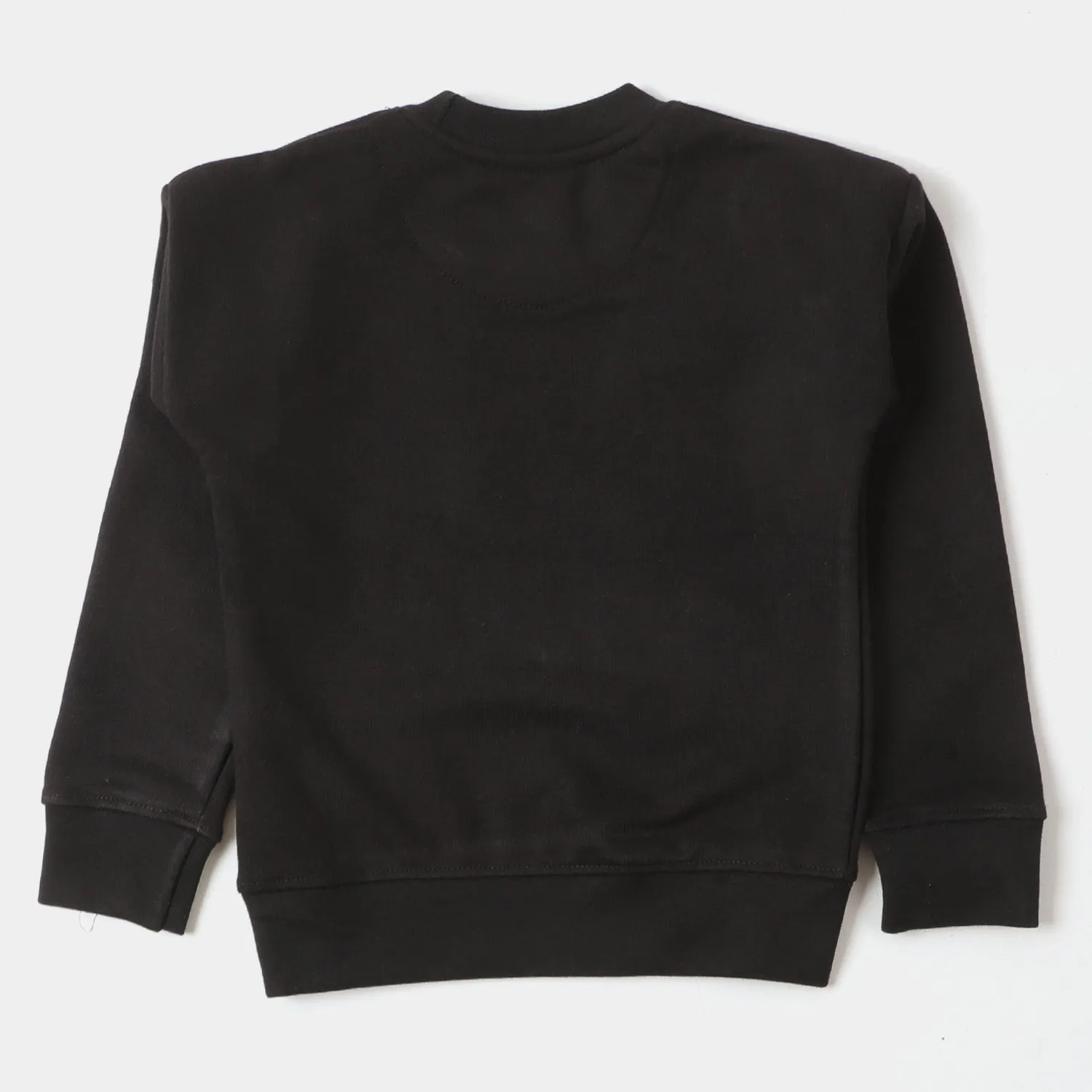 Boys Sweatshirt Cartoon Print- Jet Black