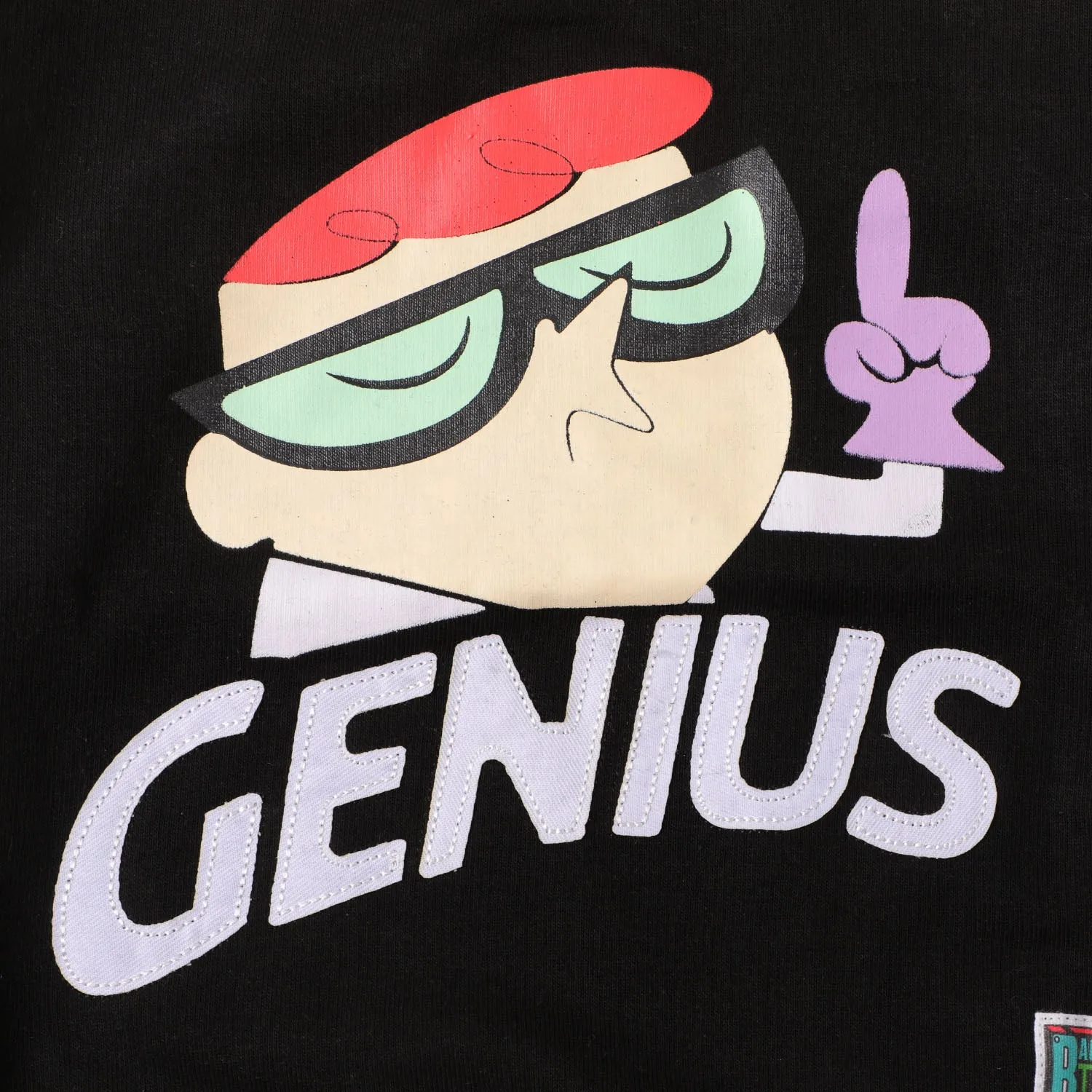 Boys Sweatshirt Cartoon Print- Jet Black