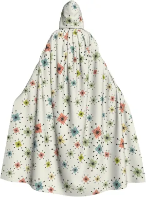 BREAUX Atomic Stars Pattern print Halloween Adult Hooded Cloak Cape for Parties Carnival Cosplay Costumes Stage Decorations