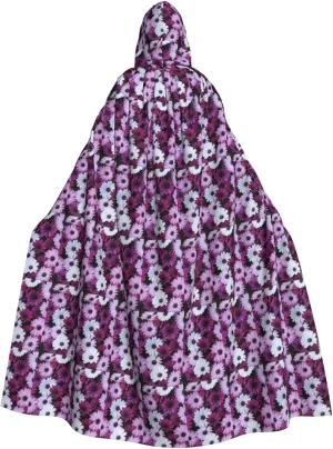 BREAUX Blossom Flower print Halloween Adult Hooded Cloak Cape for Parties Carnival Cosplay Costumes Stage Decorations