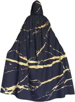 BREAUX Marble print Halloween Adult Hooded Cloak Cape for Parties Carnival Cosplay Costumes Stage Decorations