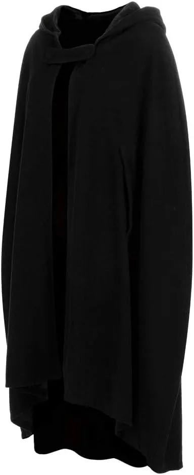 BZGTZT Women's Trench Coat Cloak Hooded Long Open Front Cape Coats Poncho Batwing Poncho Cardigan Jacket Coat,For Winter