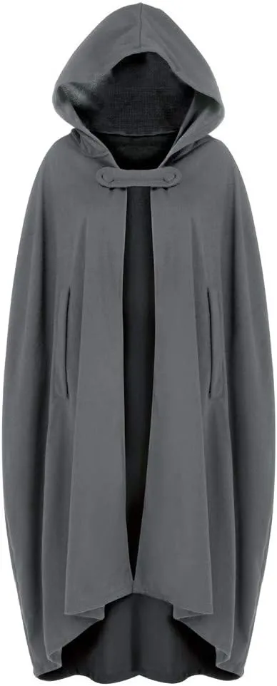 BZGTZT Women's Trench Coat Cloak Hooded Long Open Front Cape Coats Poncho Batwing Poncho Cardigan Jacket Coat,For Winter