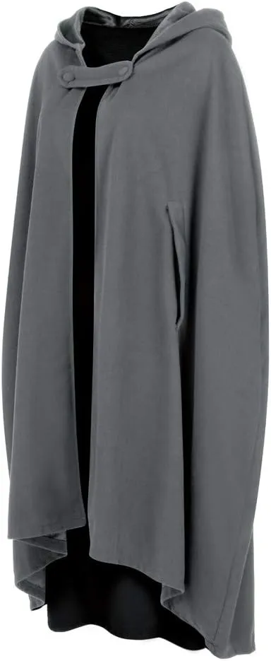 BZGTZT Women's Trench Coat Cloak Hooded Long Open Front Cape Coats Poncho Batwing Poncho Cardigan Jacket Coat,For Winter