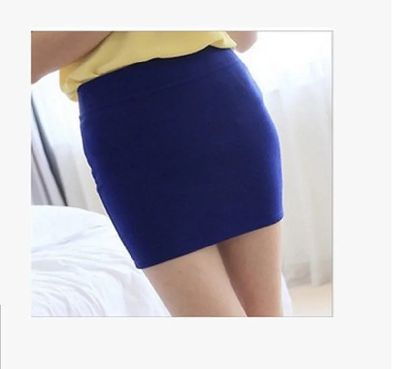 Candy Colors Sexy Hip Flattering Stretchable High Waist Plus Size Street Style Pencil Skirt