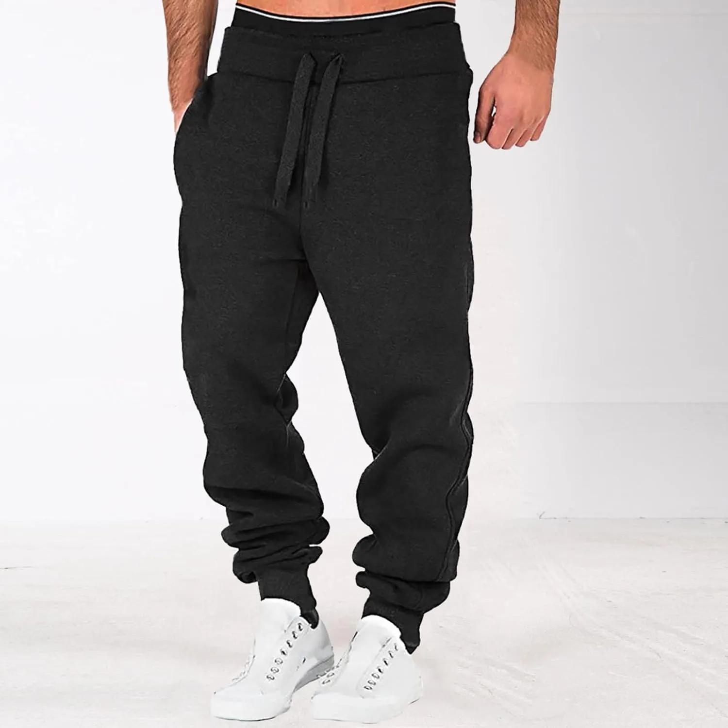 Cargo Sweatpants for Men Athletic Pants Elastic Waist Training Joggers Sweatpants Lightweight Gym Yoga Trousers Men's