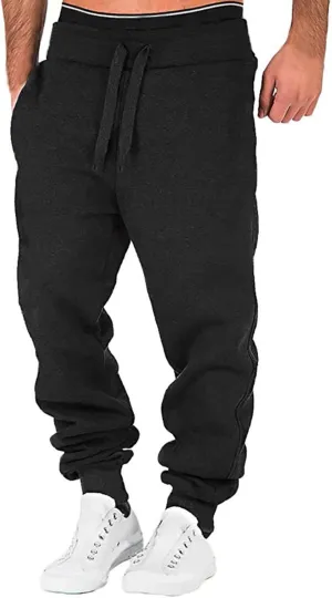 Cargo Sweatpants for Men Athletic Pants Elastic Waist Training Joggers Sweatpants Lightweight Gym Yoga Trousers Men's