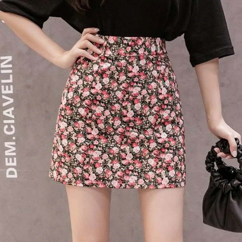 Chequered Skirt Women Summer High Waist Slim Look A-Line Hip Flattering bmPurple Skirt