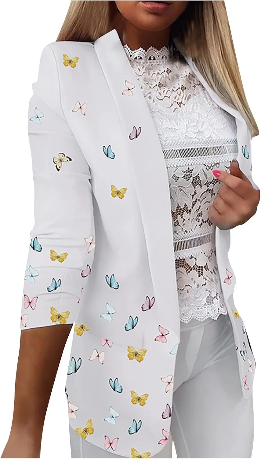 ChicCrate Blazers for Women Business Casual Suit Jackets Long Sleeve Open Front Cardigan Work Office 2025 Trendy Coats
