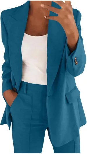 ChicCrate Blazers for Women Business Casual Suit Jackets Long Sleeve Open Front Cardigan Work Office 2025 Trendy Coats
