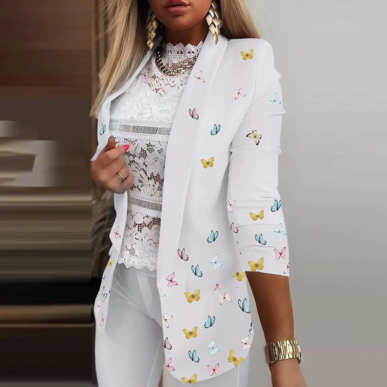 ChicCrate Blazers for Women Business Casual Suit Jackets Long Sleeve Open Front Cardigan Work Office 2025 Trendy Coats