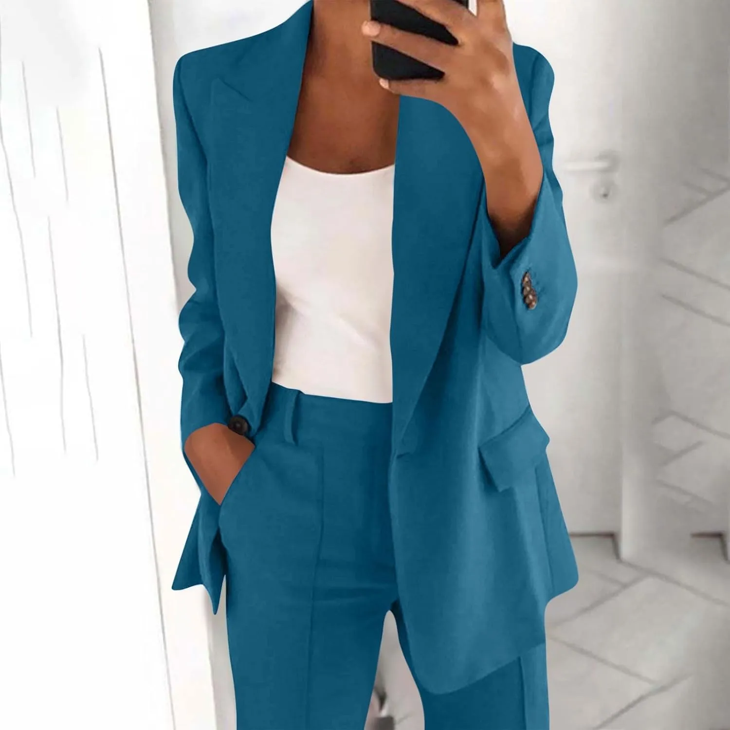ChicCrate Blazers for Women Business Casual Suit Jackets Long Sleeve Open Front Cardigan Work Office 2025 Trendy Coats