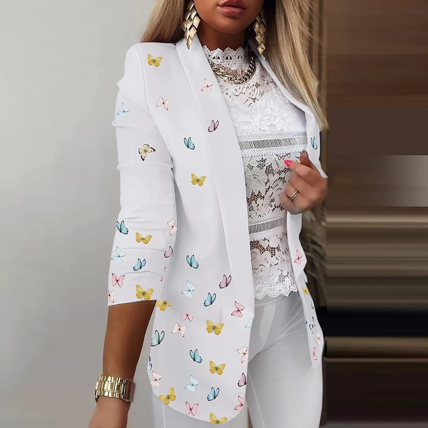 ChicCrate Blazers for Women Business Casual Suit Jackets Long Sleeve Open Front Cardigan Work Office 2025 Trendy Coats